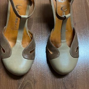 Jeffrey Campbell Leather Retro T Strap Shoes